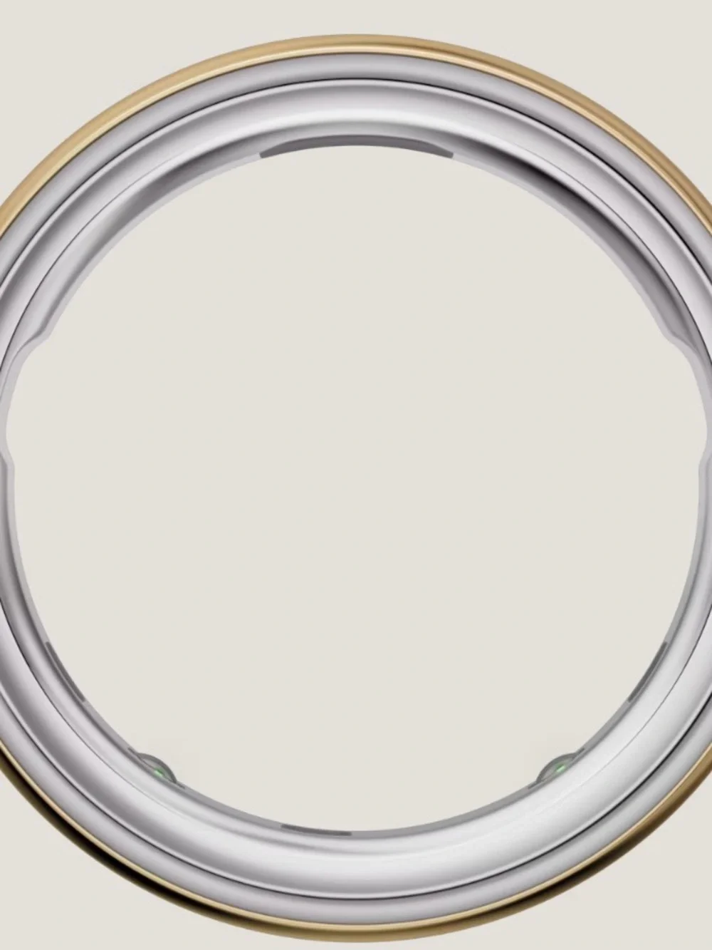 Oura Ring - Gold Top with Silver Band
